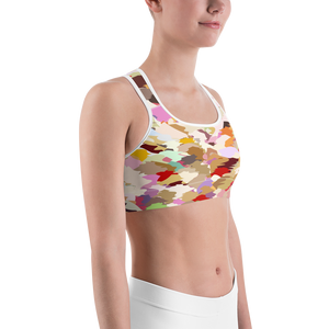 #7e0ec190 - Black Chocolate All Flavors Rumble - ALTINO Sports Bra - Gelato Collection
