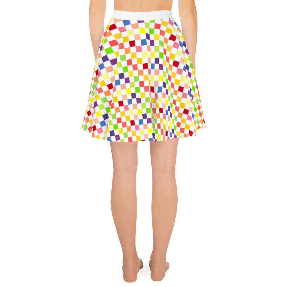 White - #e10d1190 - Fruit White - ALTINO Skater Skirt - Summer Never Ends Collection - Stop Plastic Packaging - #PlasticCops - Apparel - Accessories - Clothing For Girls - Women Skirts