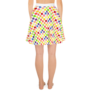 White - #e10d1190 - Fruit White - ALTINO Skater Skirt - Summer Never Ends Collection - Stop Plastic Packaging - #PlasticCops - Apparel - Accessories - Clothing For Girls - Women Skirts