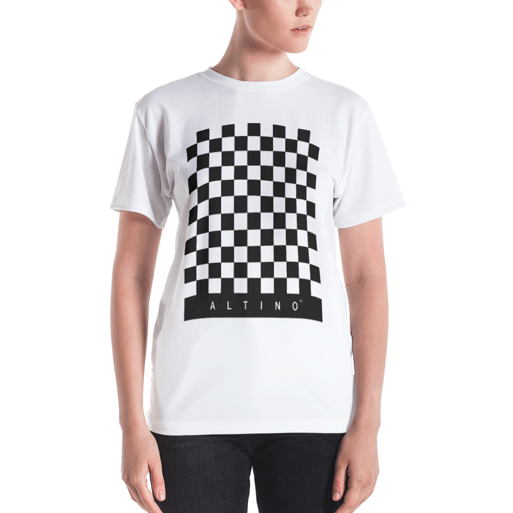 Black - #846c8320 - Black White - ALTINO Crew Neck T - Shirt - Summer Never Ends Collection - Stop Plastic Packaging - #PlasticCops - Apparel - Accessories - Clothing For Girls - Women Tops