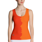 Red - #eefa4a90 - Orange Maraschino Cherry Frost - ALTINO Fitted Tank Top - Stop Plastic Packaging - #PlasticCops - Apparel - Accessories - Clothing For Girls - Women Tops