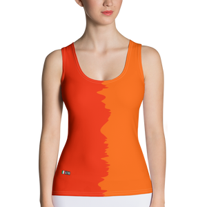 Red - #eefa4a90 - Orange Maraschino Cherry Frost - ALTINO Fitted Tank Top - Stop Plastic Packaging - #PlasticCops - Apparel - Accessories - Clothing For Girls - Women Tops