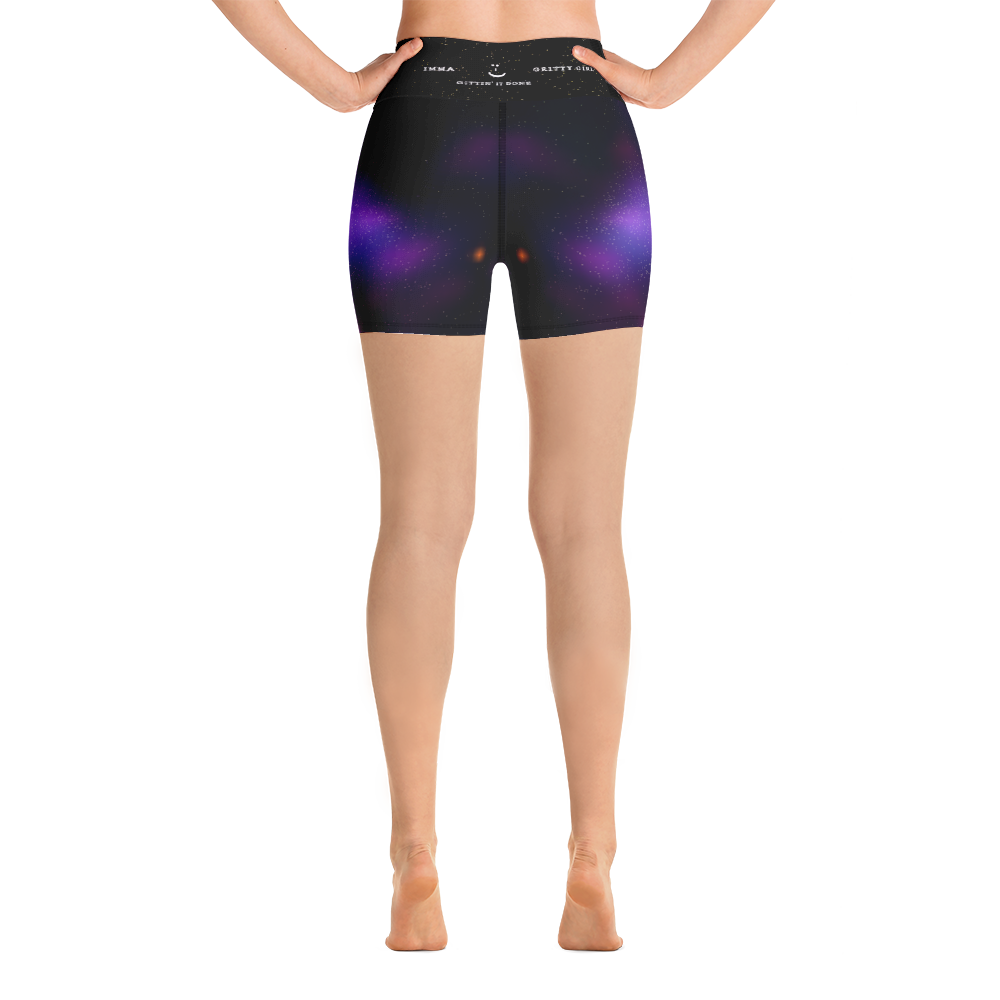 #8f8cb980 - Gritty Girl Orb 831887 - ALTINO Yoga Shorts - Gritty Girl Collection
