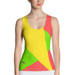 Red - #463d0fb0 - Grapefruit Lime Pineapple - ALTINO Fitted Tank Top - Stop Plastic Packaging - #PlasticCops - Apparel - Accessories - Clothing For Girls - Women Tops