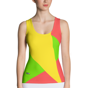 Red - #463d0fb0 - Grapefruit Lime Pineapple - ALTINO Fitted Tank Top - Stop Plastic Packaging - #PlasticCops - Apparel - Accessories - Clothing For Girls - Women Tops