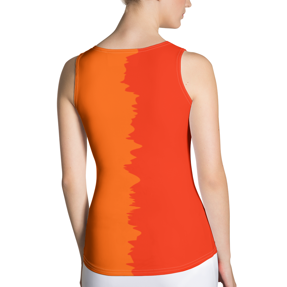 #eefa4a90 - Orange Maraschino Cherry Frost - ALTINO Fitted Tank Top