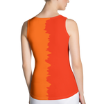 #eefa4a90 - Orange Maraschino Cherry Frost - ALTINO Fitted Tank Top