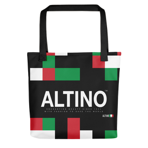 Black - #4aa171a0 - Viva Italia Art Commission Number 33 - ALTINO Tote Bag - Sports - Stop Plastic Packaging - #PlasticCops - Apparel - Accessories - Clothing For Girls - Women Handbags