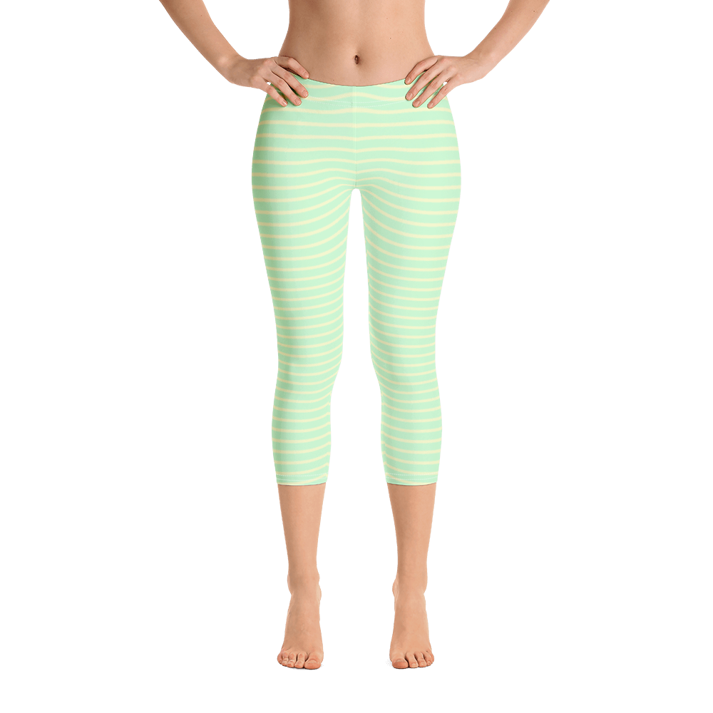 #cb9d3a90 - Mint Chocolate Chip Honeydew Swirl - ALTINO Sport Capri Leggings