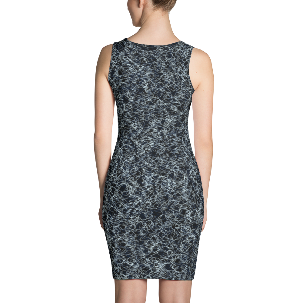 #8e7d1a00 - Ocean Black - ALTINO Fitted Dress - Earth Collection