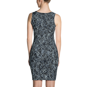 #8e7d1a00 - Ocean Black - ALTINO Fitted Dress - Earth Collection