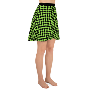 #5bc45b80 - Green Apple Black - ALTINO Skater Skirt - Summer Never Ends Collection