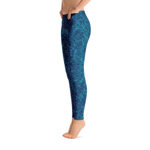 #5873b8c0 - Oceanic Silver Plain - ALTINO Leggings - Team GIRL Player - Earth Collection