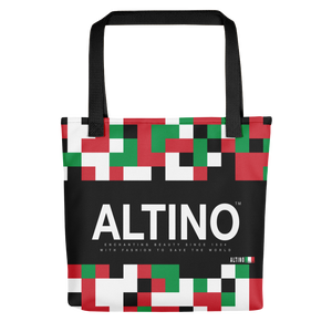 Black - #1a4e1ba0 - Viva Italia Art Commission Number 22 - ALTINO Tote Bag - Sports - Stop Plastic Packaging - #PlasticCops - Apparel - Accessories - Clothing For Girls - Women Handbags