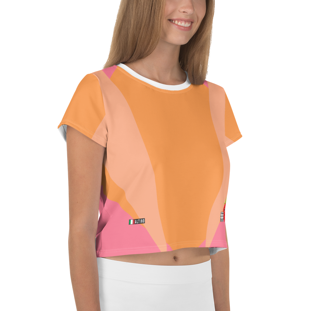 #916836b0 - Cantaloupe Orange Cream Strawberry - ALTINO Crop Tees