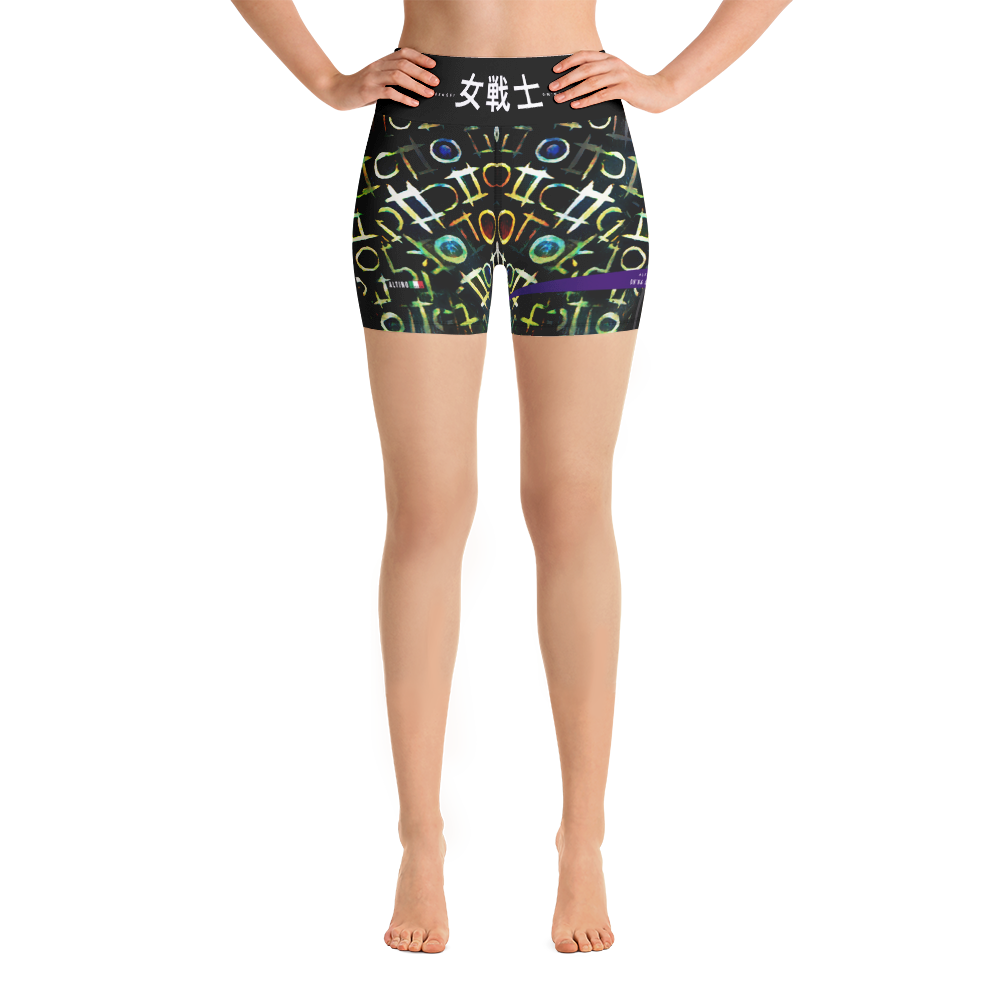 Black - #5c7cd5a0 - ALTINO Senshi Yoga Shorts - Senshi Girl Collection - Stop Plastic Packaging - #PlasticCops - Apparel - Accessories - Clothing For Girls - Women Pants