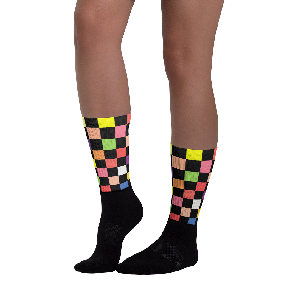 Black - #e6960a80 - Fruit Melody - ALTINO Designer Socks - Summer Never Ends Collection - Stop Plastic Packaging - #PlasticCops - Apparel - Accessories - Clothing For Girls - Women Footwear