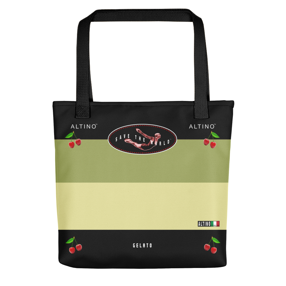 Yellow - #6b7157a0 - Pistachio Lemon Stracciatella - ALTINO Tote Bag - Gelato Collection - Sports - Stop Plastic Packaging - #PlasticCops - Apparel - Accessories - Clothing For Girls - Women Handbags