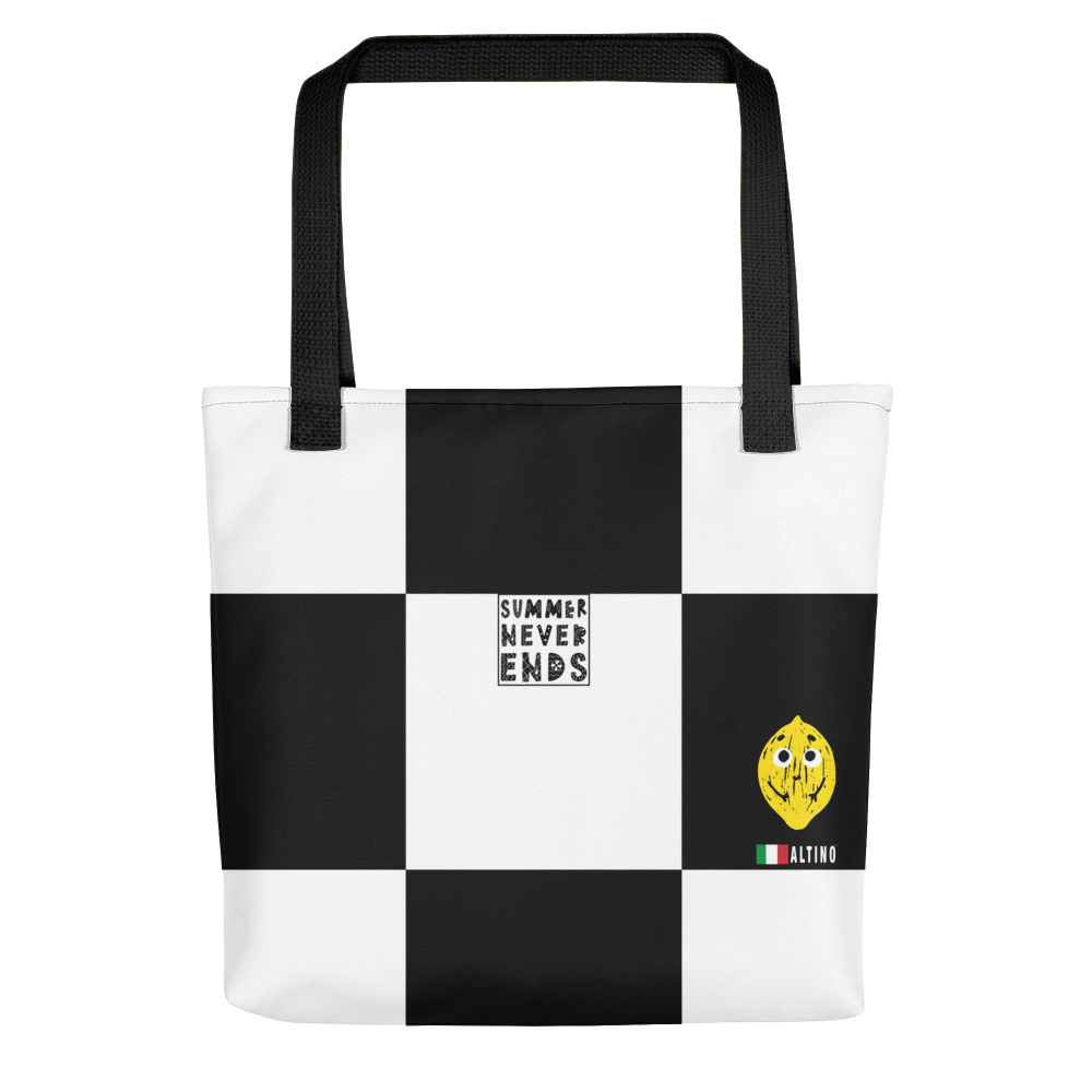 Black - #be9f8ea0 - Black White - ALTINO Tote Bag - Summer Never Ends Collection - Sports - Stop Plastic Packaging - #PlasticCops - Apparel - Accessories - Clothing For Girls - Women Handbags
