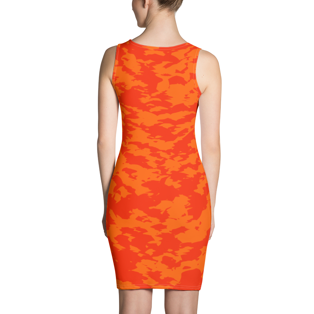 #94ef5400 - Orange Maraschino Cherry Frost - ALTINO Fitted Dress