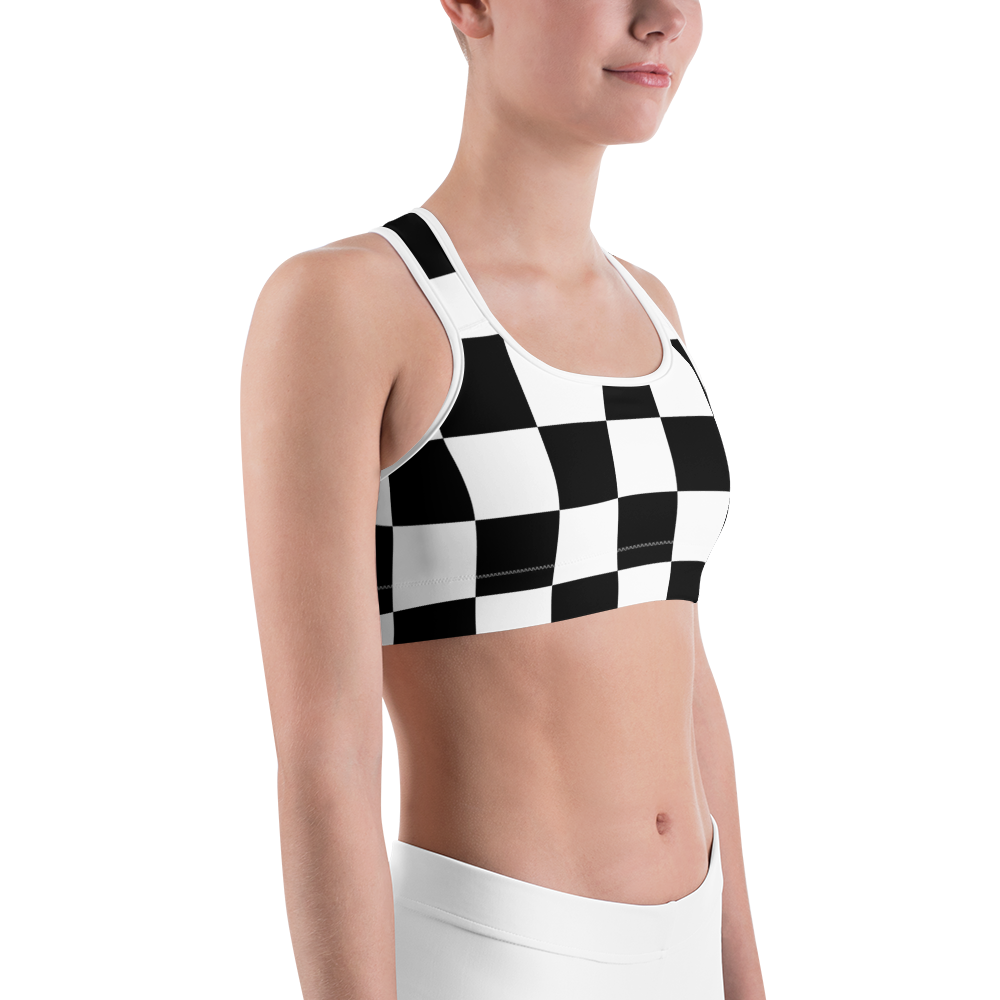 #f29ce2b0 - Black White - ALTINO Sports Bra - Summer Never Ends Collection
