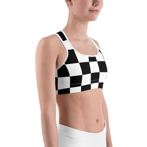 #f29ce2b0 - Black White - ALTINO Sports Bra - Summer Never Ends Collection