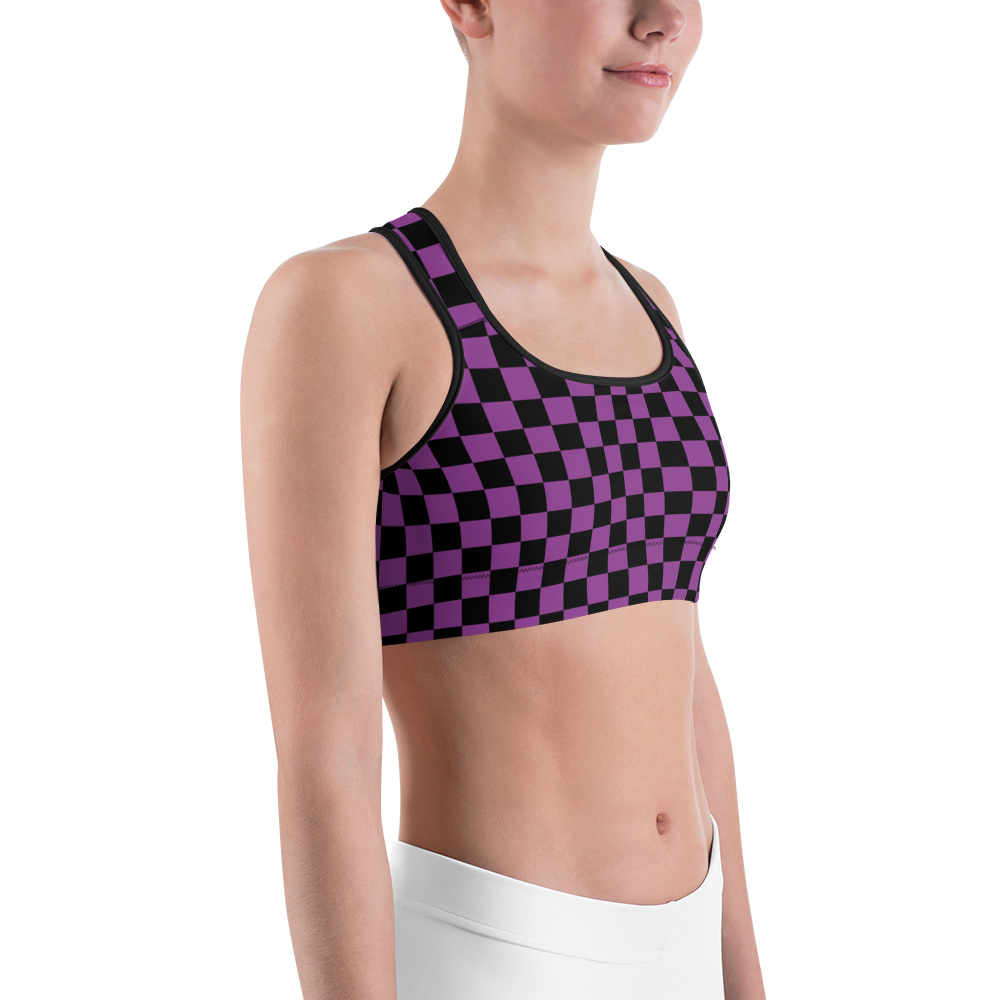 #6357d1a0 - Grape Black - ALTINO Sports Bra - Summer Never Ends Collection