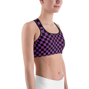 #6357d1a0 - Grape Black - ALTINO Sports Bra - Summer Never Ends Collection