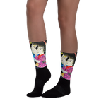 Black - #3745ff80 - ALTINO Senshi Designer Socks - Senshi Girl Collection - Stop Plastic Packaging - #PlasticCops - Apparel - Accessories - Clothing For Girls - Women Footwear