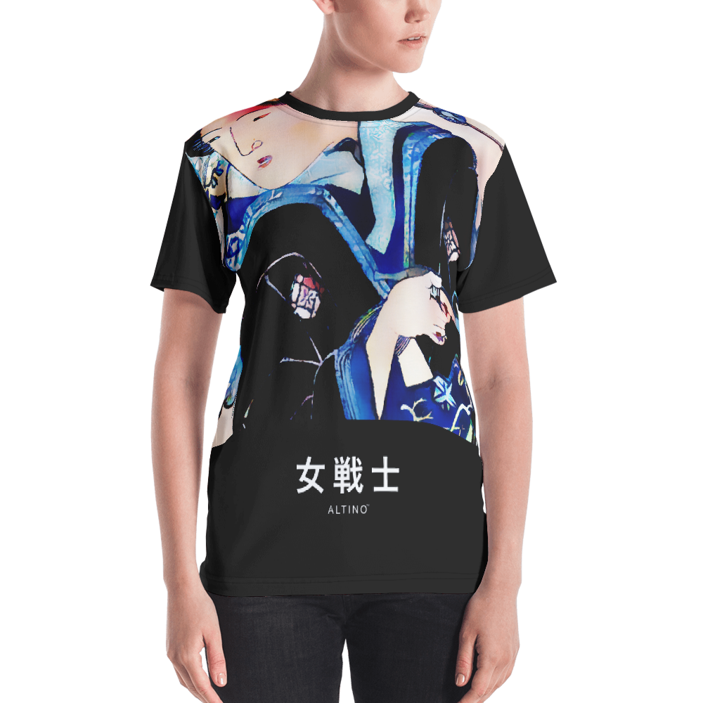 Black - #b8759600 - ALTINO Senshi Crew Neck T - Shirt - Senshi Girl Collection - Stop Plastic Packaging - #PlasticCops - Apparel - Accessories - Clothing For Girls - Women Tops