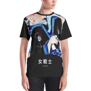 Black - #b8759600 - ALTINO Senshi Crew Neck T - Shirt - Senshi Girl Collection - Stop Plastic Packaging - #PlasticCops - Apparel - Accessories - Clothing For Girls - Women Tops