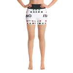 White - #d34625b0 - Viva Italia Art Commission Number 16 - ALTINO Yoga Shorts - Stop Plastic Packaging - #PlasticCops - Apparel - Accessories - Clothing For Girls - Women Pants
