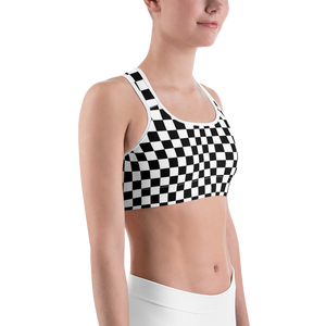 #a56da5b0 - Black White - ALTINO Sports Bra - Summer Never Ends Collection