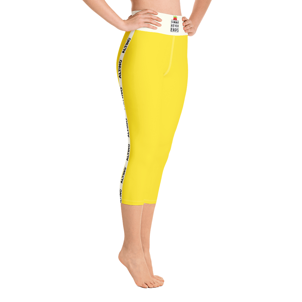 Amber - #ad329330 - Pineapple - ALTINO Yoga Capri - Summer Never Ends Collection - Stop Plastic Packaging - #PlasticCops - Apparel - Accessories - Clothing For Girls - Women Pants