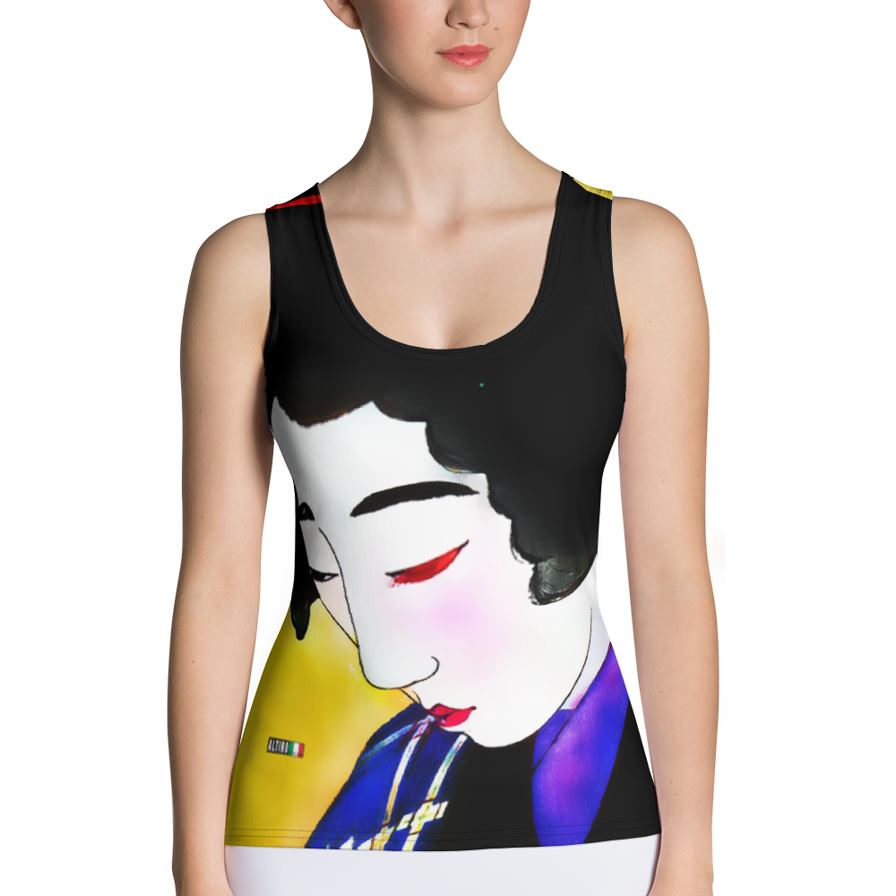 Black - #36a3df80 - ALTINO Senshi Fitted Tank Top - Senshi Girl Collection - Stop Plastic Packaging - #PlasticCops - Apparel - Accessories - Clothing For Girls - Women Tops