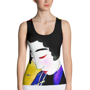Black - #36a3df80 - ALTINO Senshi Fitted Tank Top - Senshi Girl Collection - Stop Plastic Packaging - #PlasticCops - Apparel - Accessories - Clothing For Girls - Women Tops
