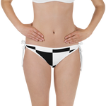 #f8e9ed10 - Black White Fruit Melody - ALTINO Reversible Bikini Swim Bottom