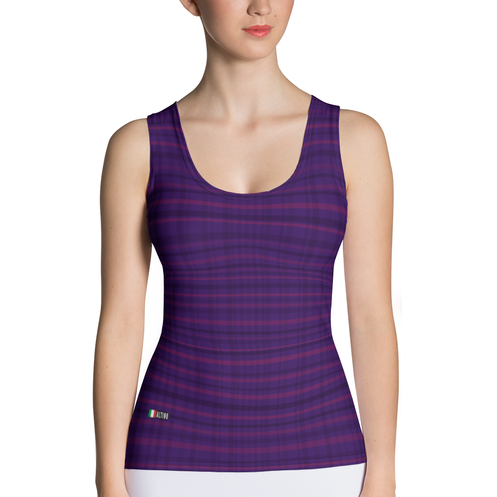 Violet - #450e0a80 - Deep Blackberry Peppermint Sorbet - ALTINO Fitted Tank Top - Stop Plastic Packaging - #PlasticCops - Apparel - Accessories - Clothing For Girls - Women Tops