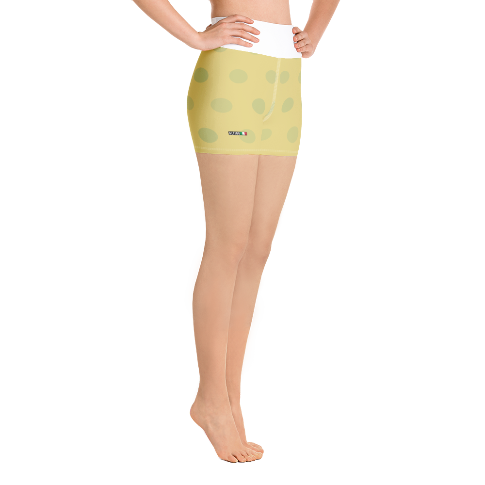 #30cc5190 - Pineapple Honeydew Stracciatella - ALTINO Yummy Yoga Shorts