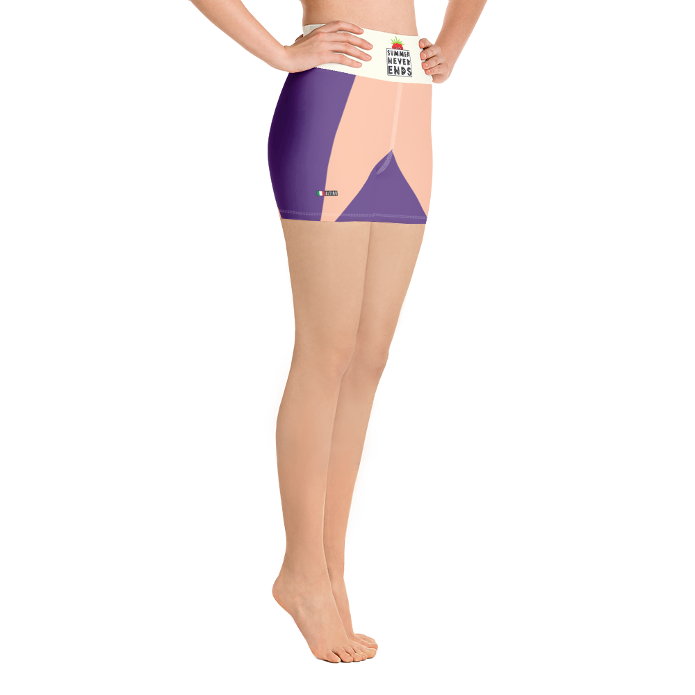 #7ed46890 - Grape Peach - ALTINO Yoga Shorts - Summer Never Ends Collection