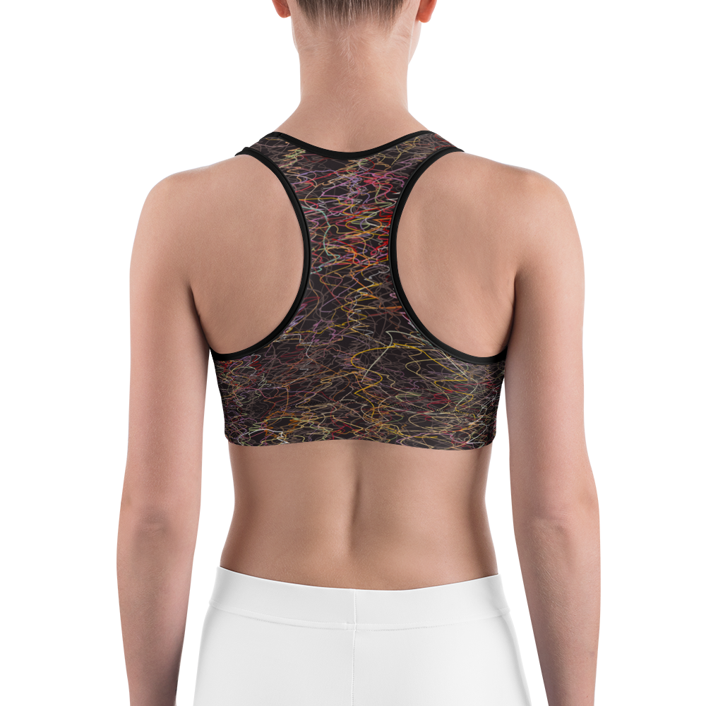 #89a39680 - Black Chocolate All Flavors Rumble - ALTINO Sports Bra - Gelato Collection