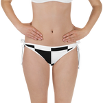 #b9e9ed10 - Black White Fruit Melody - ALTINO Reversible Bikini Swim Bottom