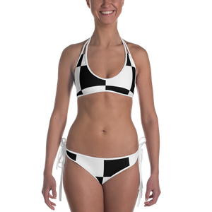 #64d88010 - Black White Fruit - ALTINO Reversible Bikini - Summer Never Ends Collection